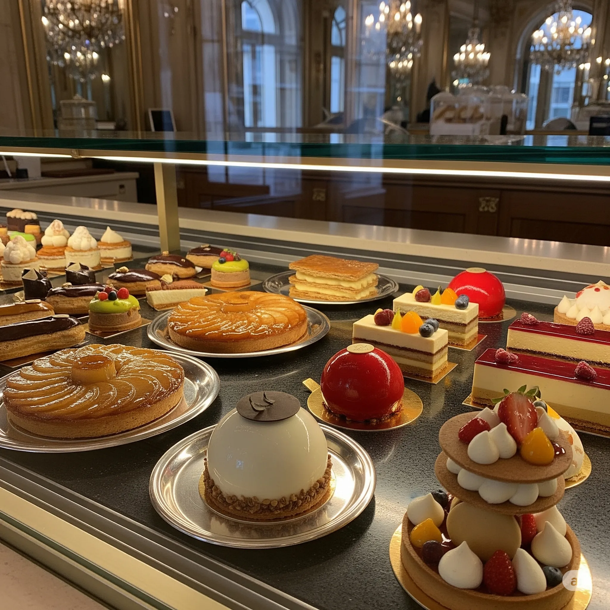 Photo d'une pâtisserie moderne et d'une ancienne sur la même table